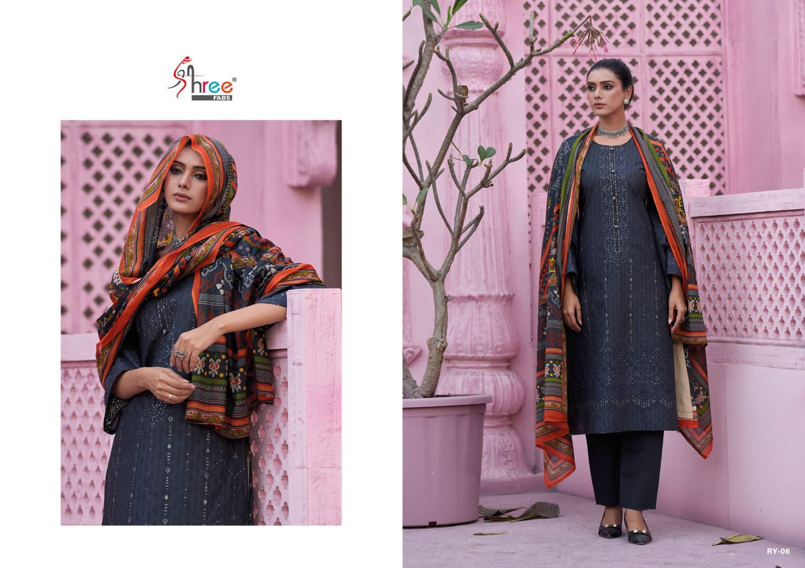 Riwayat Vol 1 By Shree Fab Ry-01 To Ry-06 Series Pakistani Suits Catalog 